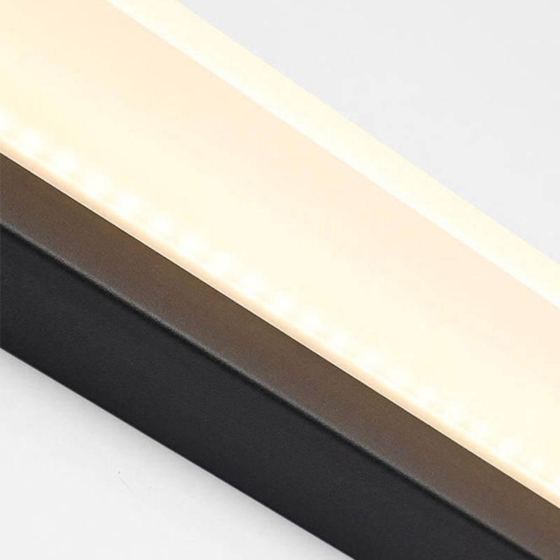 Metal Linear Shade Wall Sconce Modern Style 1-Light Mirror Wall Mount Light Fixture