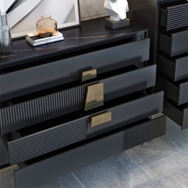 Contemporary Storage Chest Stone Dresser with 4/5 Drawers , 15.6 Inch Width
