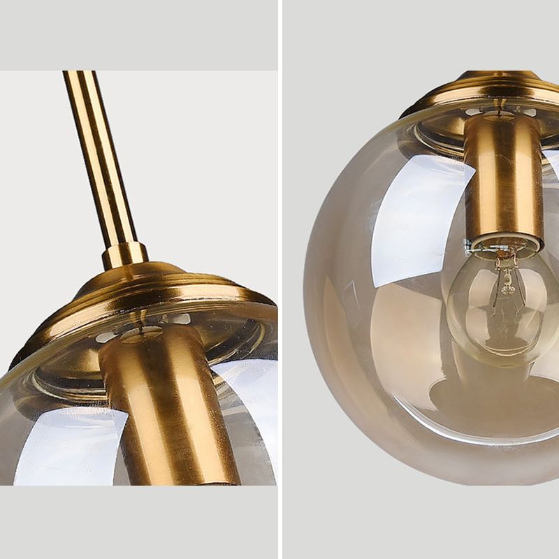 1 Lichte bol hangende plafondlampen industriële stijl glazen hanglamplichtwedstrijden voor restaurant