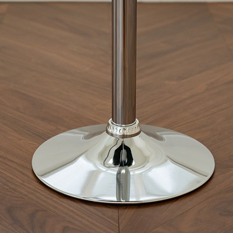 Modern Adjustable Height Swivel Bar Stool Metal Base Footrest Bar Stool