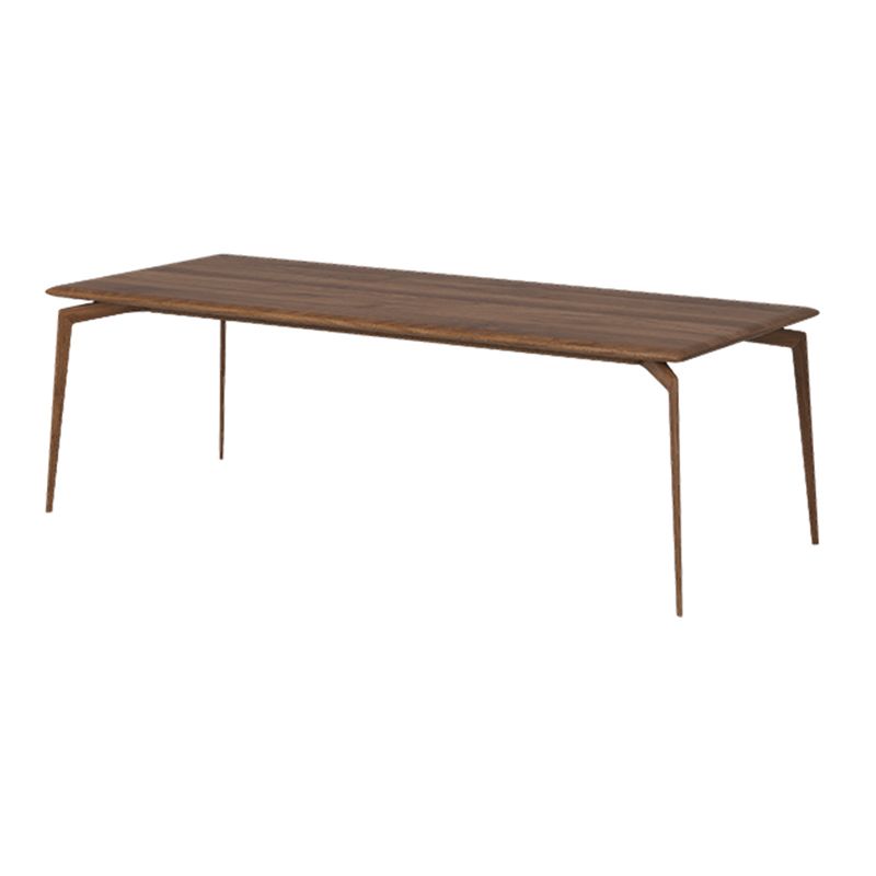 Matte Finish Rectangle Dining Table Modern Wooden Dinette Table