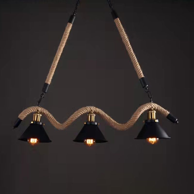 3 Ligeras de iluminación lineal colgante de la isla de cocina ligera de la isla de iluminación