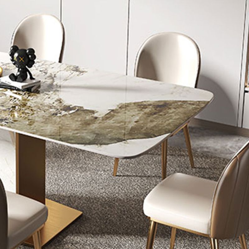 Nordic 1/2/4/5/7/9 Pieces Furniture Rectangle Stone Dining Table Set for Kitchen
