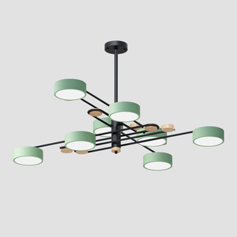 6-leichter Zylinder Anhänger Beleuchtungskörper moderne Metallhänge der Metallhänge des Stils