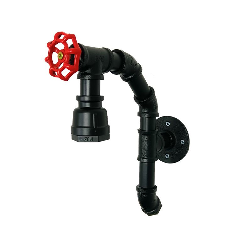 Industrial Wall Sconce Pipe Shape Wall Light with Metal Shade for Bedroom
