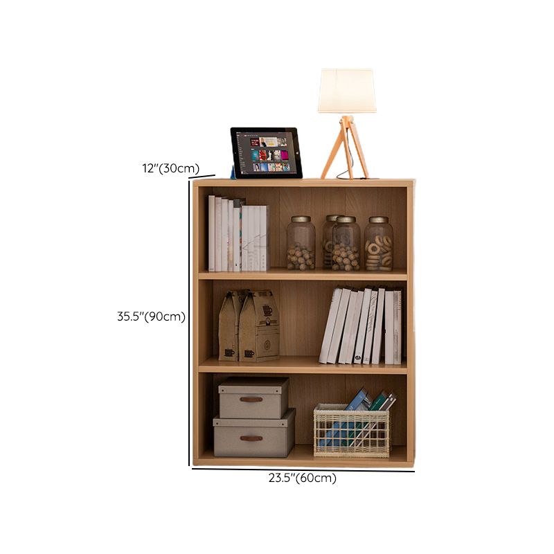 Closed Back Standard Bookcase Modern Engineered Wood Bookshelf