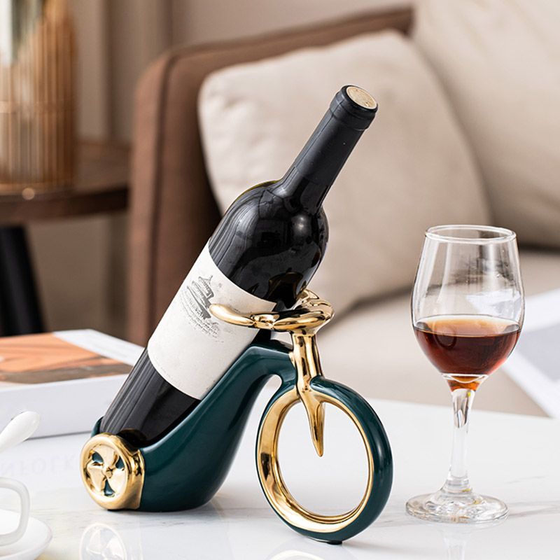 Modern Simple Tabletop Wine Rack Ceramic Wine Bottle Rack for Kitchen