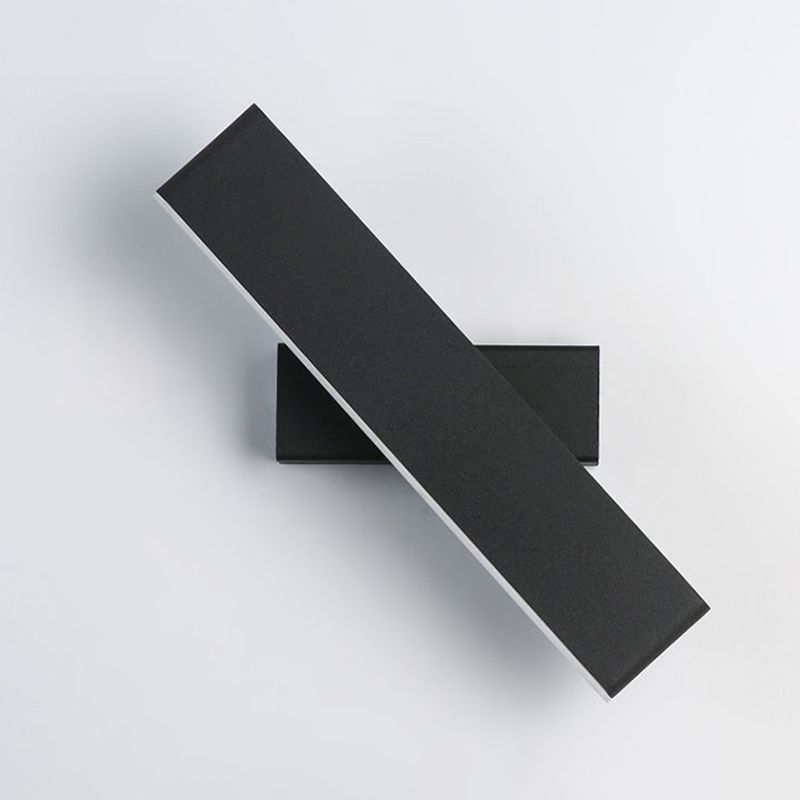 Rectangular LED Rotatable Wall Sconce in Modern Concise Style Wrought Iron Wall Lamp with Acrylic Shade