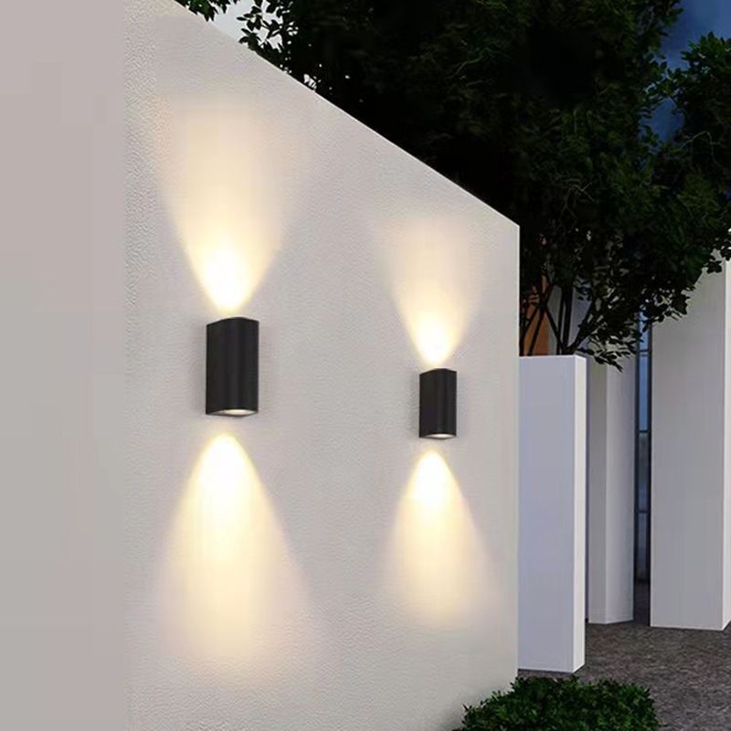 Luminaires d'éclairage mural géométrique de style moderne Metal 2 lumières Walle Gasher Sconce