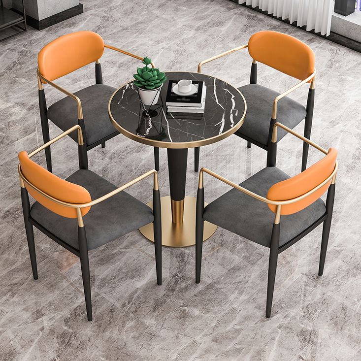 Stile glam 1/2/3/4/5 pezzi set da pranzo set da pranzo per soggiorno nero per soggiorno