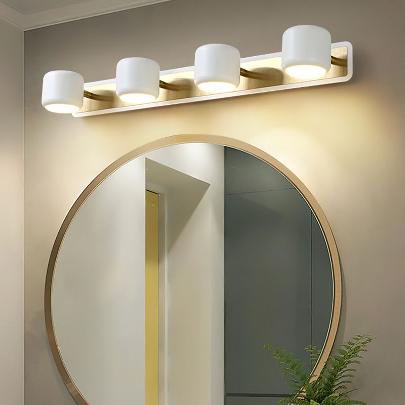 Nordic Style Vanity Light Cylinder Shape Vanity Lamp with Aluminum Shade for Bedroom