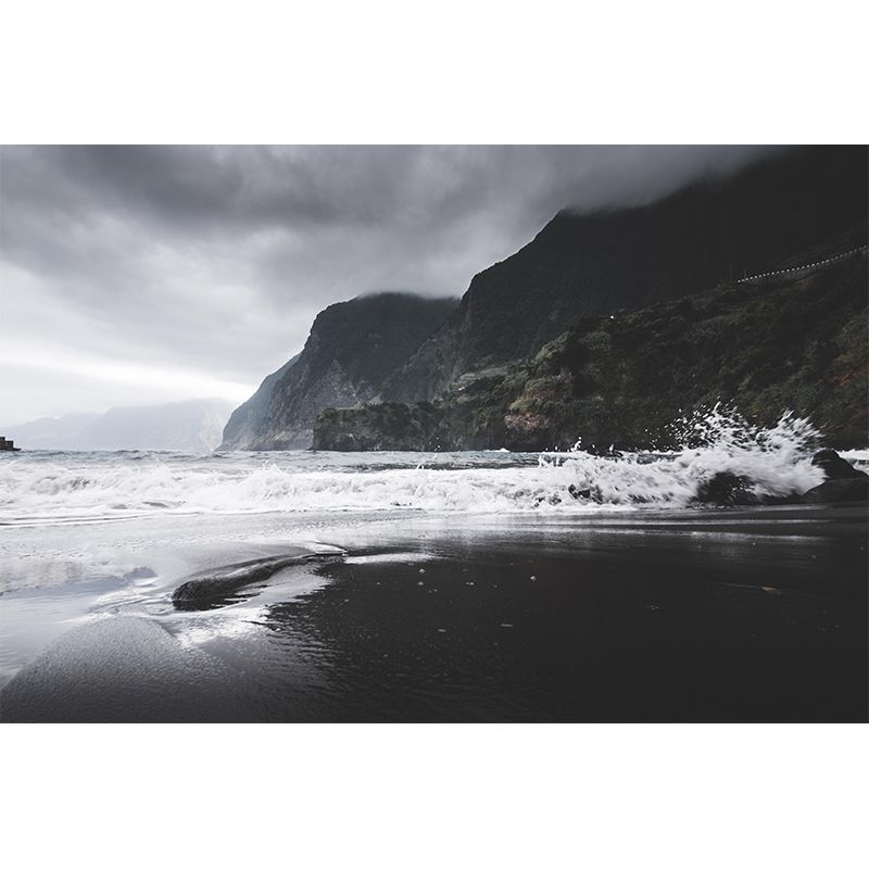 Atlantic Mural Nature Scenery Wall Covering in Light Color for Bathroom