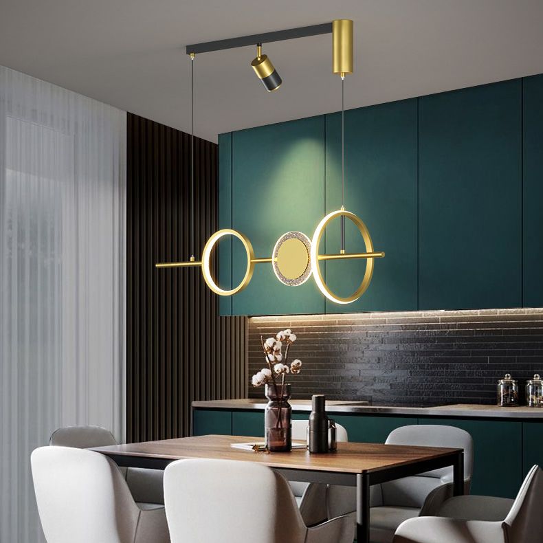 Modern Style Circle Shape Island Pendants Metal Pendant Lights for Dining Room