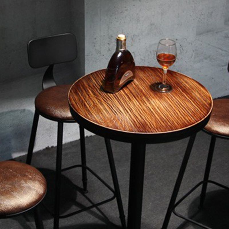 Industrial 1/2/3/4/5 Pieces Solid Wood Bar Table Set Fixed Counter Set for Home Use