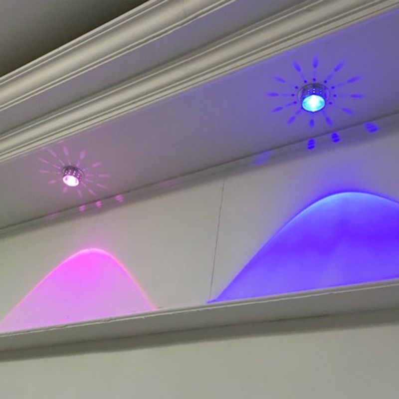 Rotondo Metallic Flush Massimale Light Simple Chrome Finish LED Flushmount con Crystal Ball Shade, 7 Color Light