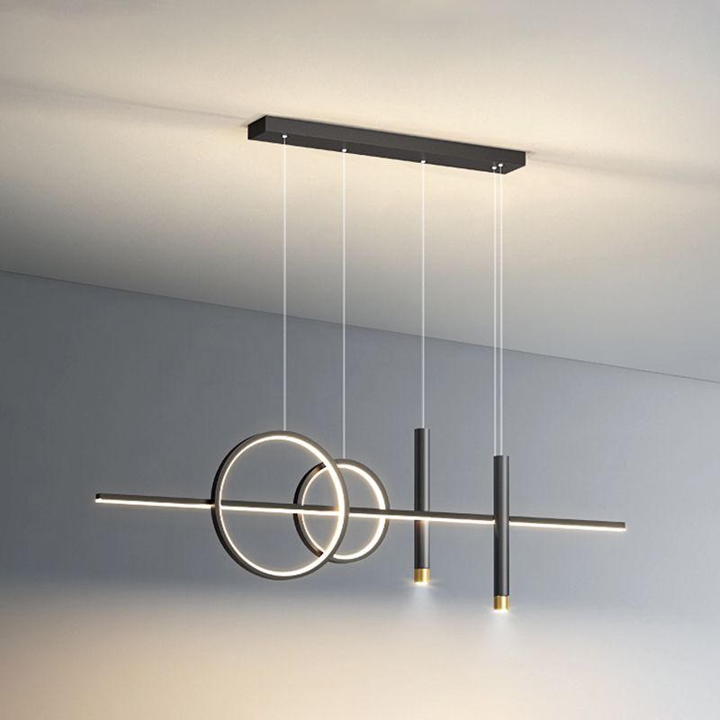 Lámpara de 5 cables de geometría de geometría moderna Lámpara de 5 cabezas de restaurante con sombra de gel de sílice