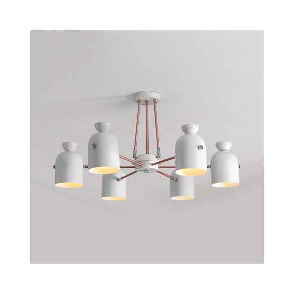 Moderna Tapa Blanca Copa de araña Metálica Iluminación para la sala de estar Villa