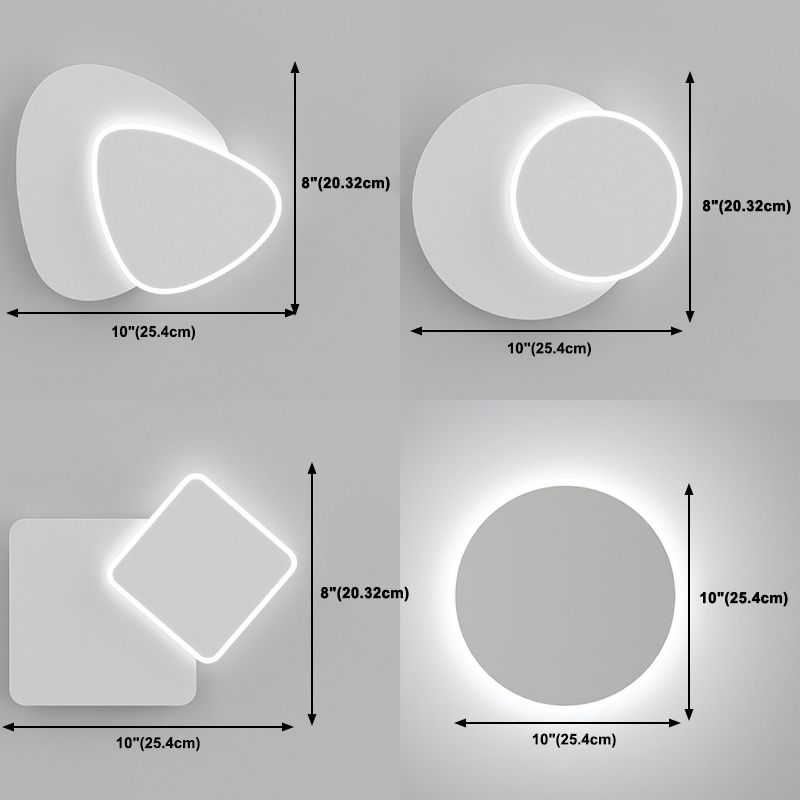 1-Light Wall Mount Light Modern Style LED Wall Sconce Light with Acrylic Shade for Bedroom