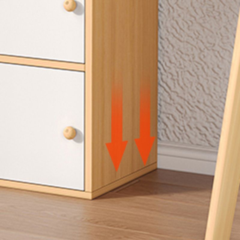 Modern Wooden Accent Cabinet Rectangle Storage Cabinet with Drawer