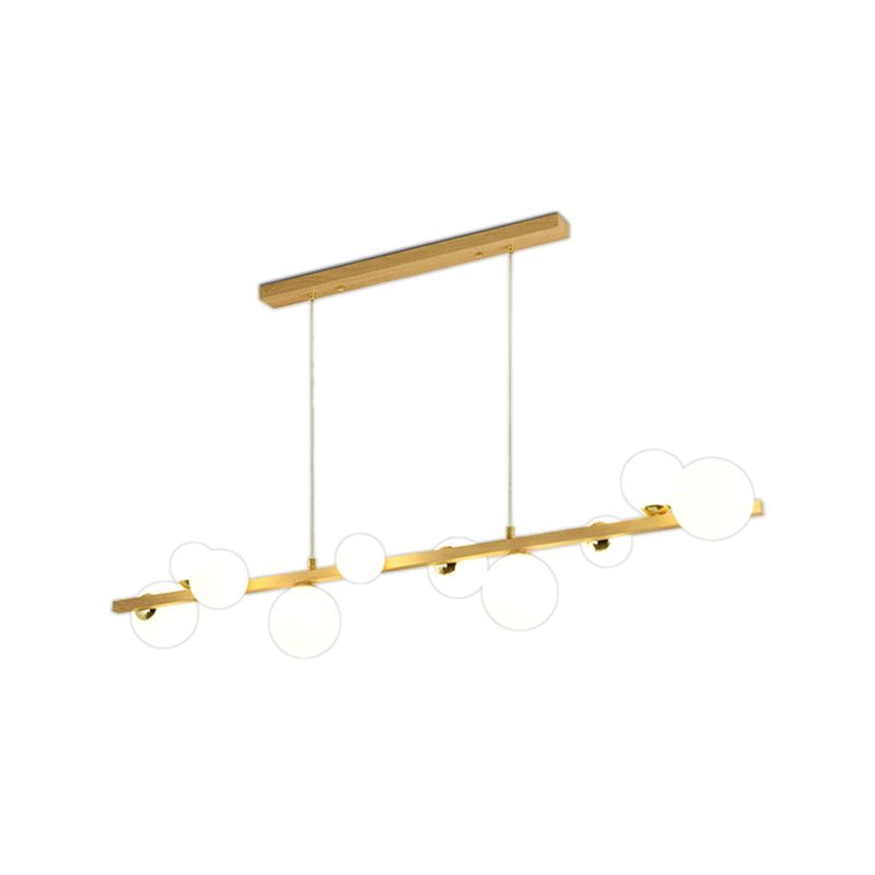 Nordic Style Iron Hanging Lamp Ball Shape Island Light Fixture for Bedroom