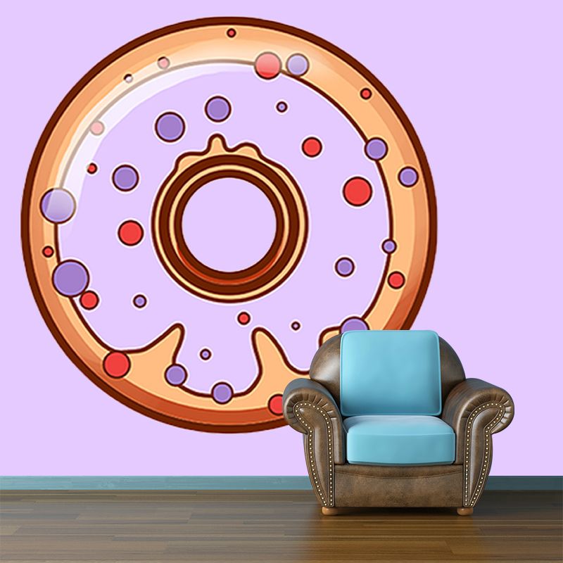Minimalism Donut Dessert Mural Wall Covering for Dessert Shop Baking Shop