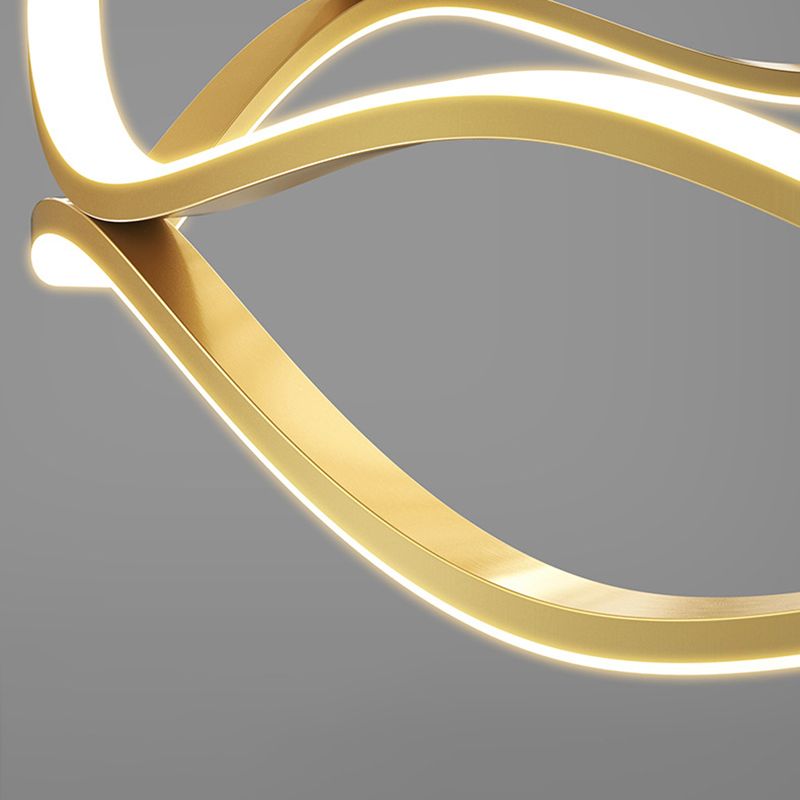 Modern Minimalist Linear LED Pendant Light Aluminium Indoor Hanging Lamp with Silicone Shade