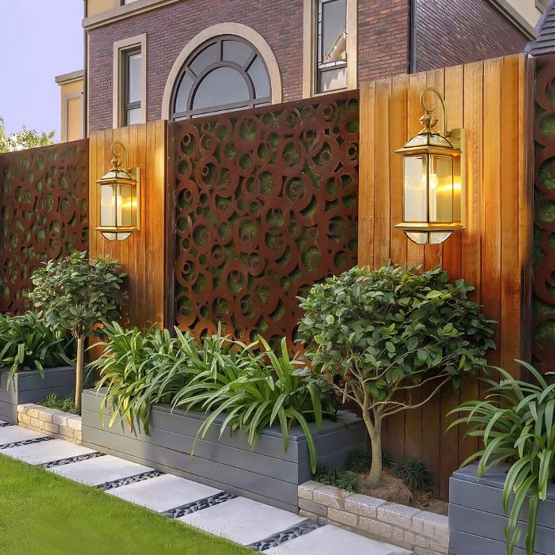 1 Light Geometric Flush Mount Contemporary Metal Wall Light Sconces