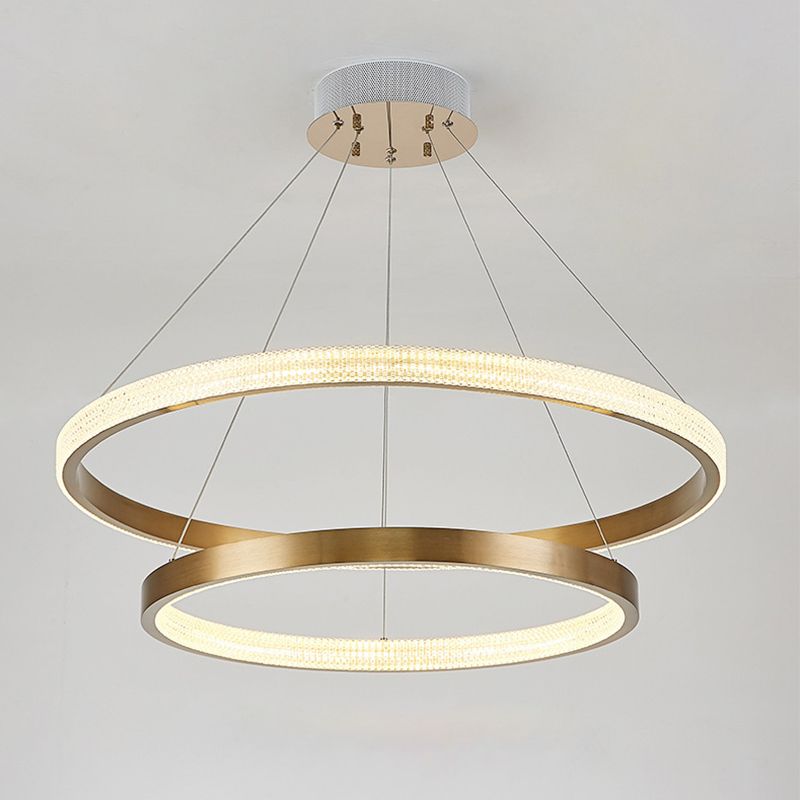 Alluminio 2/3 a filo a cerchio a livello Terocero Light Postmodern Gold Fine LED Spazzante Lampone Illuminazione