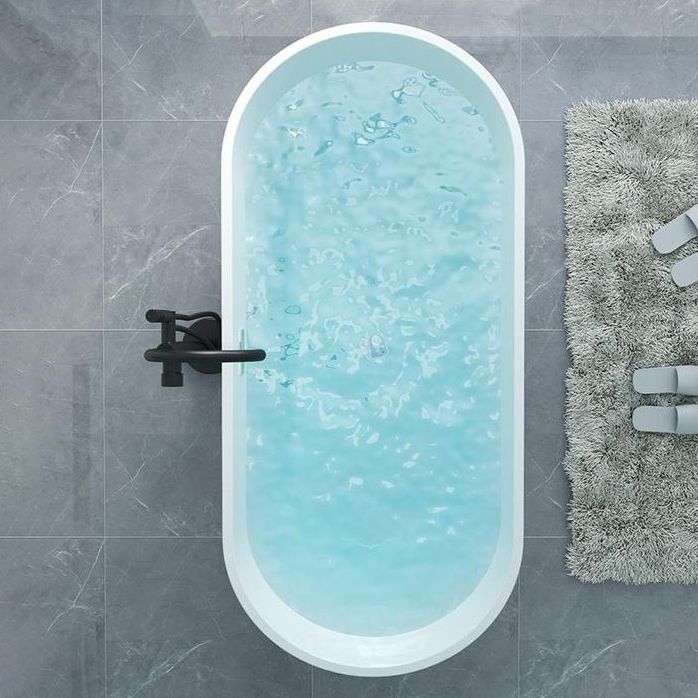 Freestanding Soaking Modern Bathtub Antique Finish Oval Bath Tub
