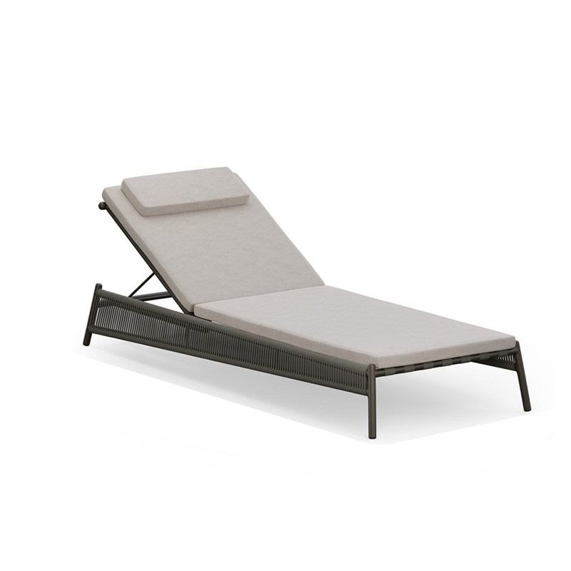 Industrial Metal Frame Outdoor Patio Sofa Wiht UV Resistant White Cushion