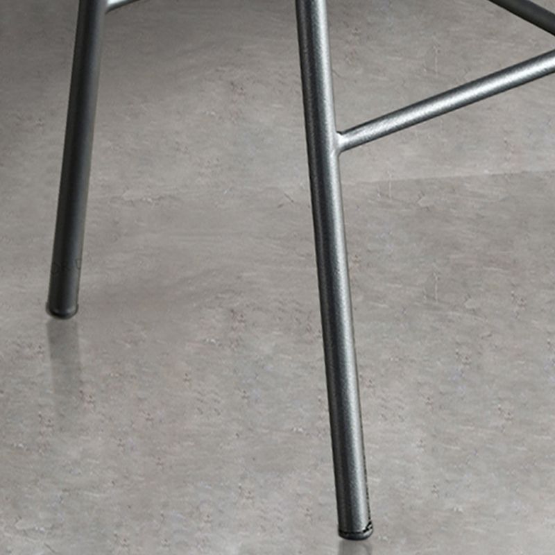 Brown Pine Wood Top Counter & Bar Stools Modern Indoor Backless Stools