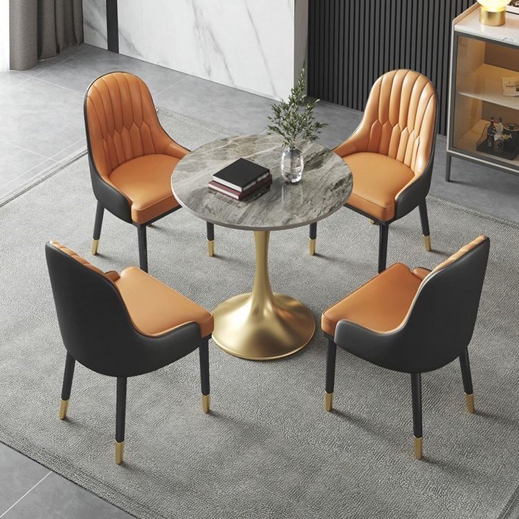 Traditional Luxury Dining Table Sintered Stone Tulip Table for Dining Room