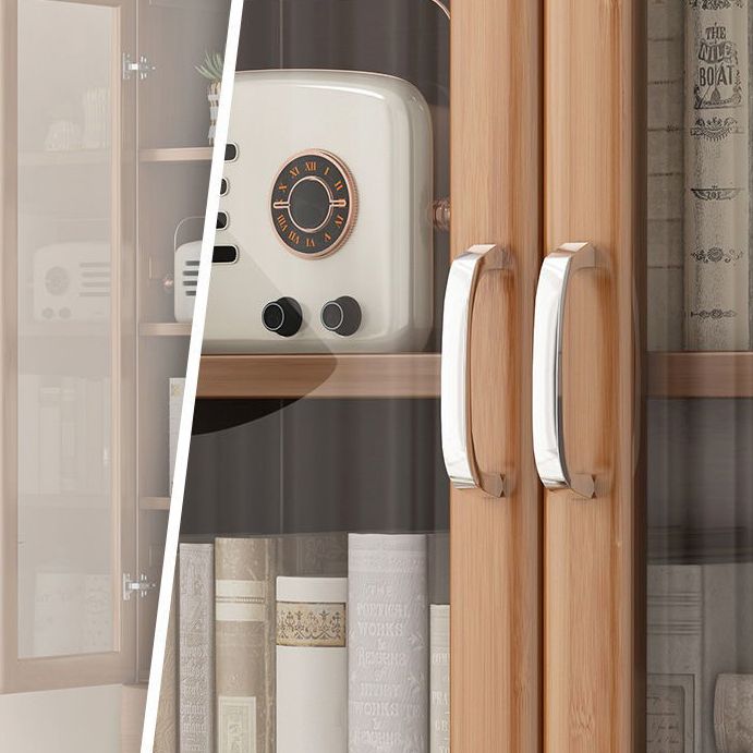 Contemporary Vertical Standard Bookcase Brown Manufactured Wood Bookshelf