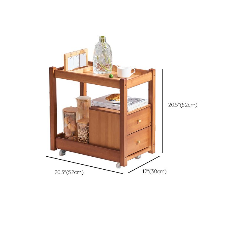 Contemporary Rectangular Side Table Brown Sofa Side Accent Table