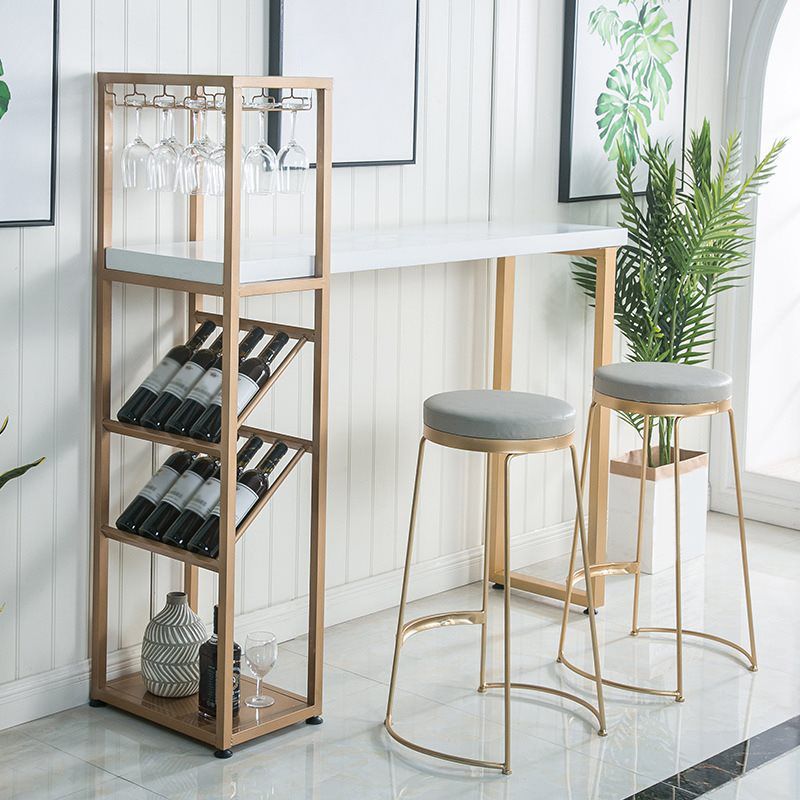 Rectangle Bar Table with High Stools Contemporary Style 1/2/3 Pieces Bar Table Set