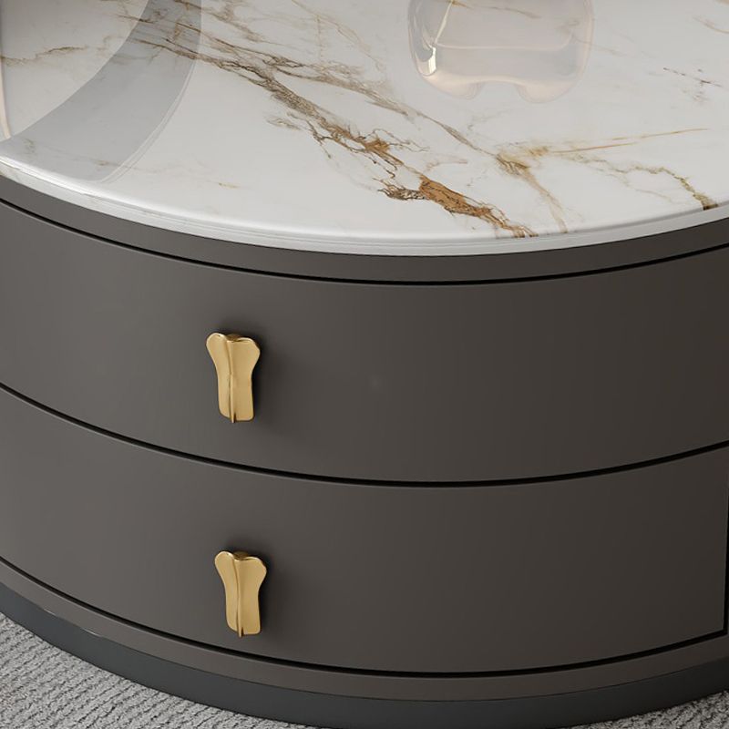 Contemporary Coffee Table Set Round 2-Piece Coffee Cocktail Table