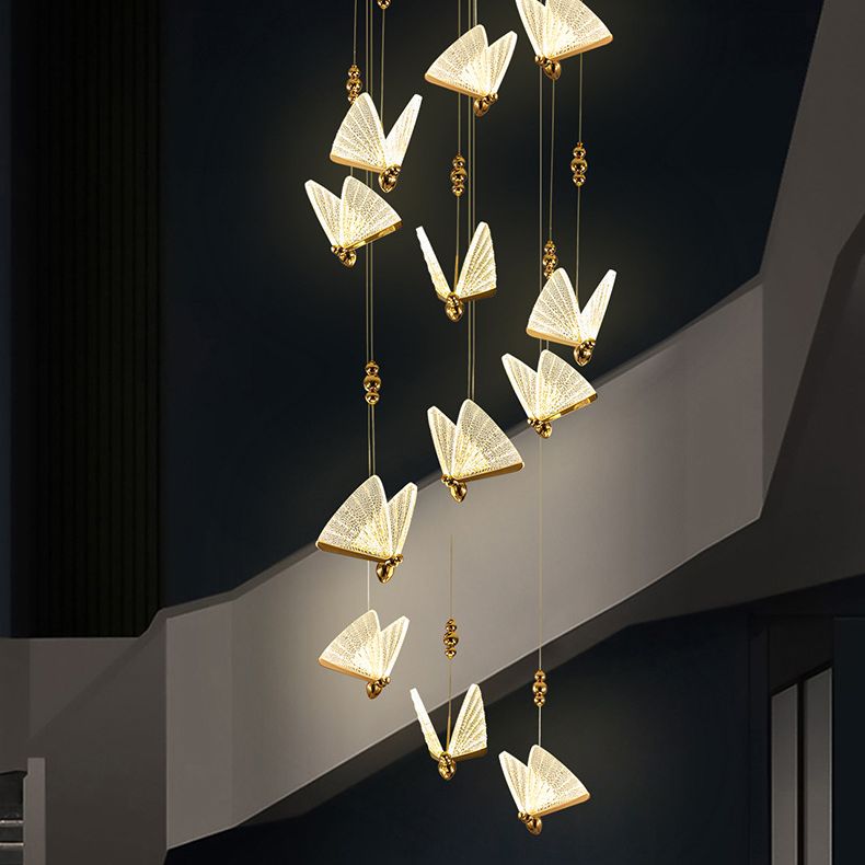 Butfly acrylique pendentif éclairage