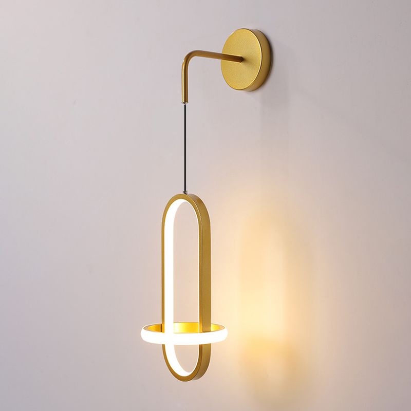 2-Light Modern Wall Mounted Sconce Oval LED Wall Light for Living Room