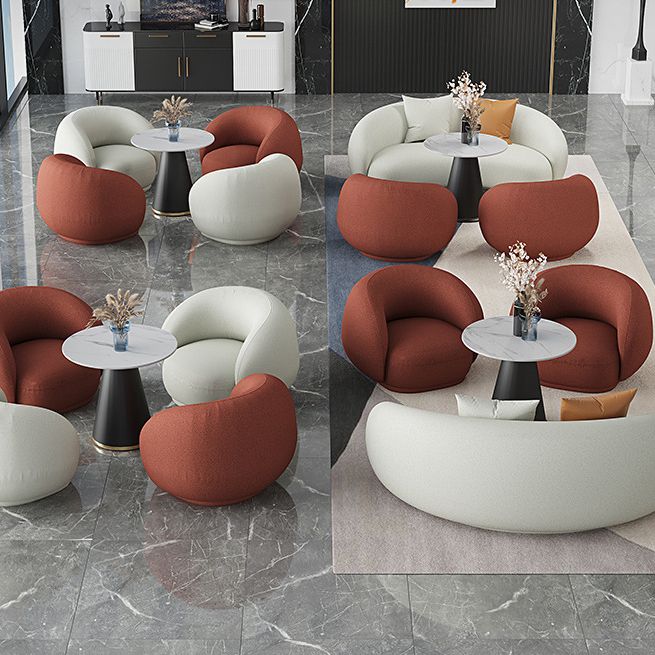 Black Metal Base Traditional Luxury Round Table Sintered Stone Dining Table with Pedestal