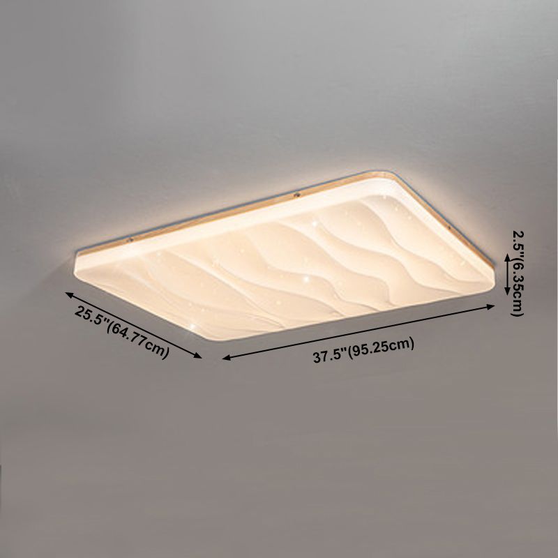 Lampada da soffitto a LED a forma geometrica Moderna in legno 1 luce da incasso per sala da pranzo corridoio