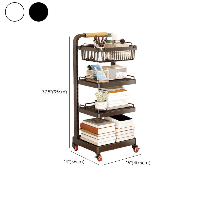 Contemporary Open Back Bookshelf Metal Vertical Bookcase for Office