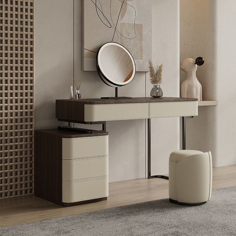 Wooden Make-up Vanity White Makeup Vanity Desk Table with Drawers