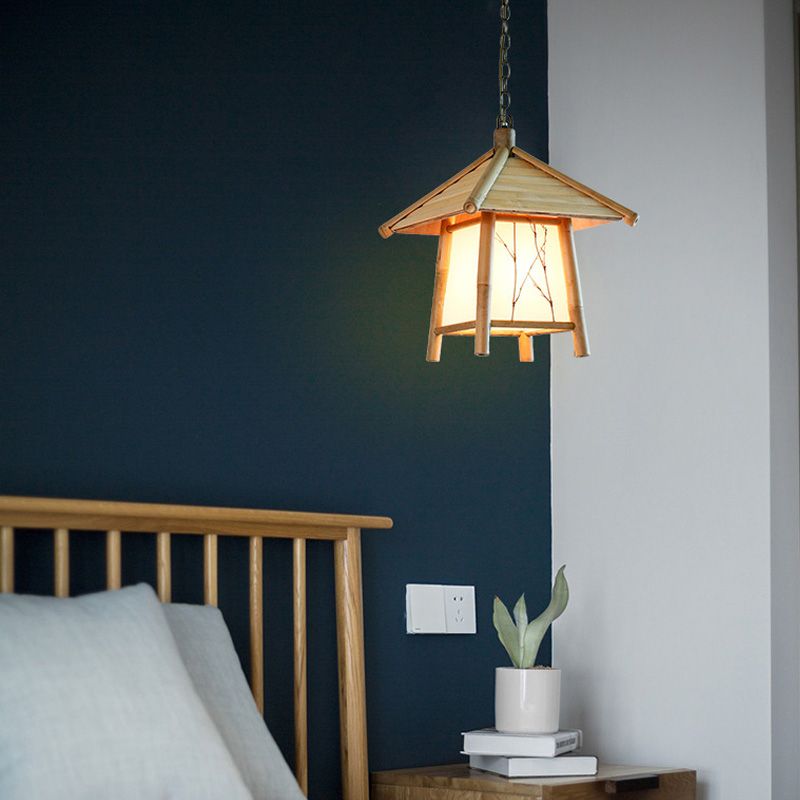 Wooden Hanging Light Contemporary Creative Pendent Lighting Fixture for Dining Room