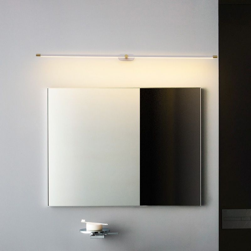 Simplicité Mirror de vanité allongée lumineuses luminaires muraux acryliques pour salle de bain