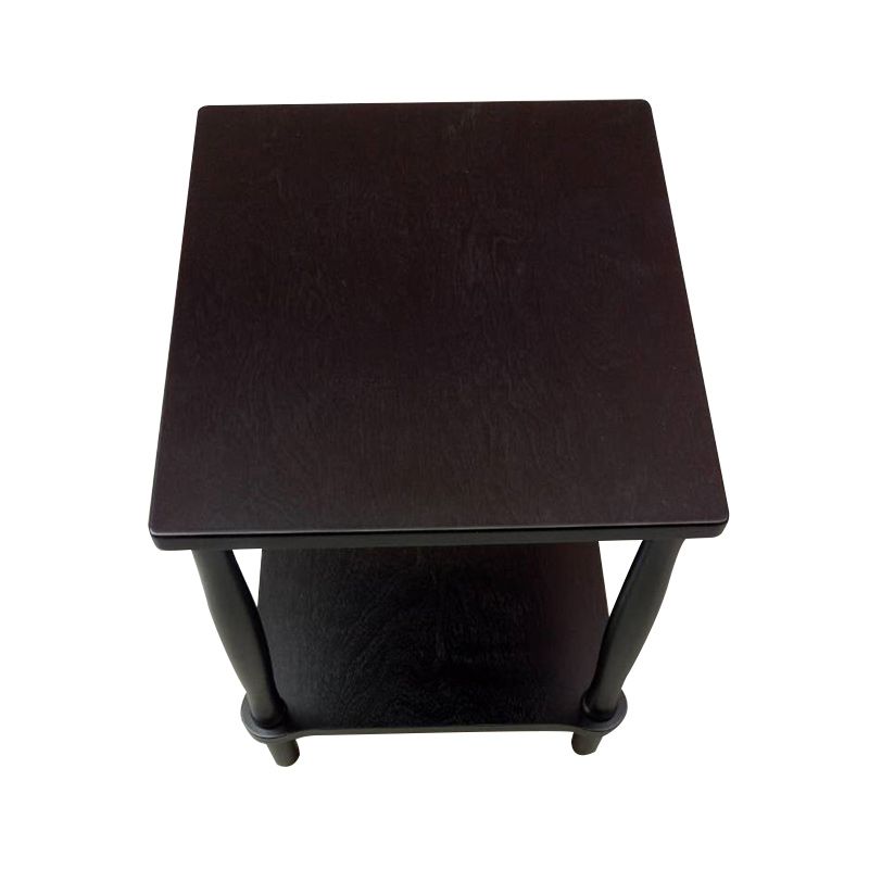Modernistic Solid 4 Legs Wood End Table Rectangular Side Table