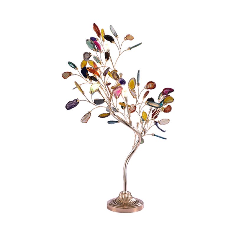 Flower Branch Shaped Acrylic Table Lighting Contemporary LED Rose Gold Desk Lamp