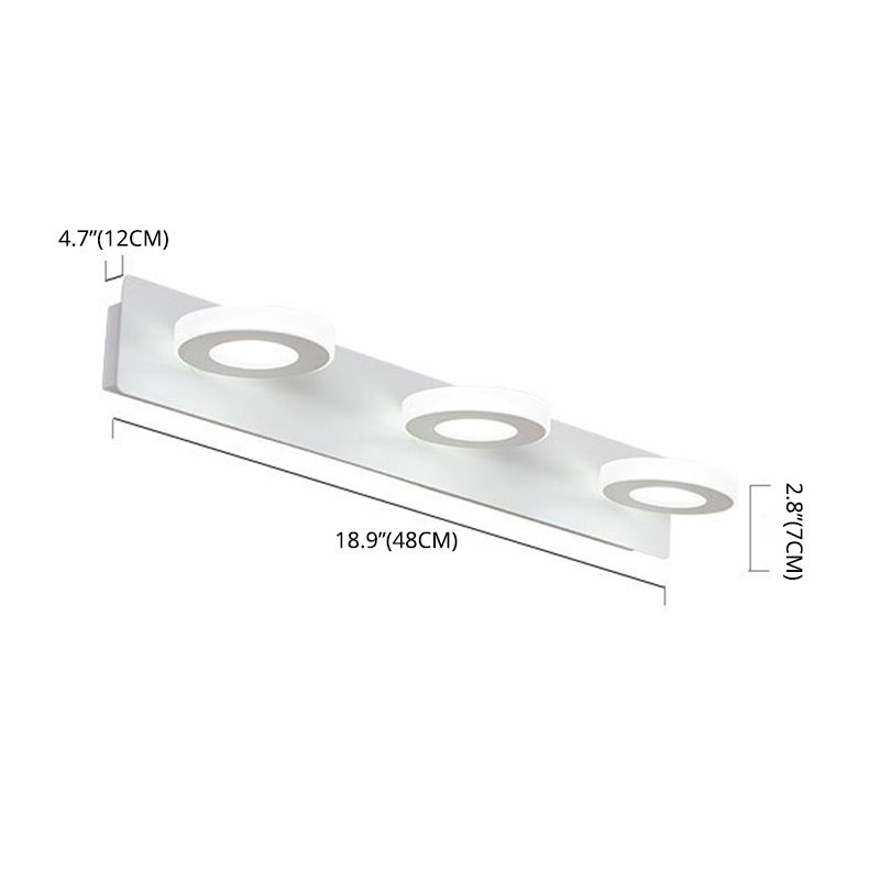 Forma a forma di cerchio Light Freeture Vanity Style Modern Vanity Mirror Light per il bagno