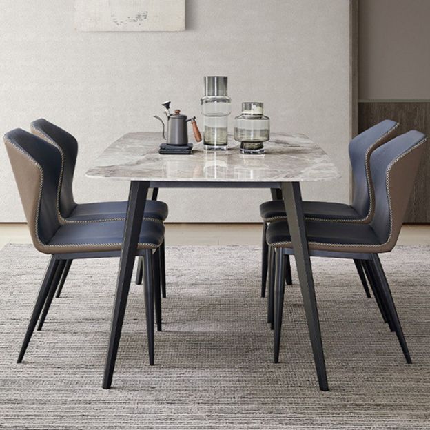 Designer Style Sintered Stone Dining Set Rectangle 1/4/5/7 Pieces Dining Room Table Set