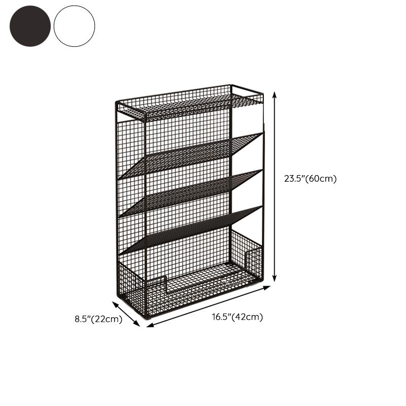 Scandinavian Children's Book Display Freestanding Steel Shelf Bookcase