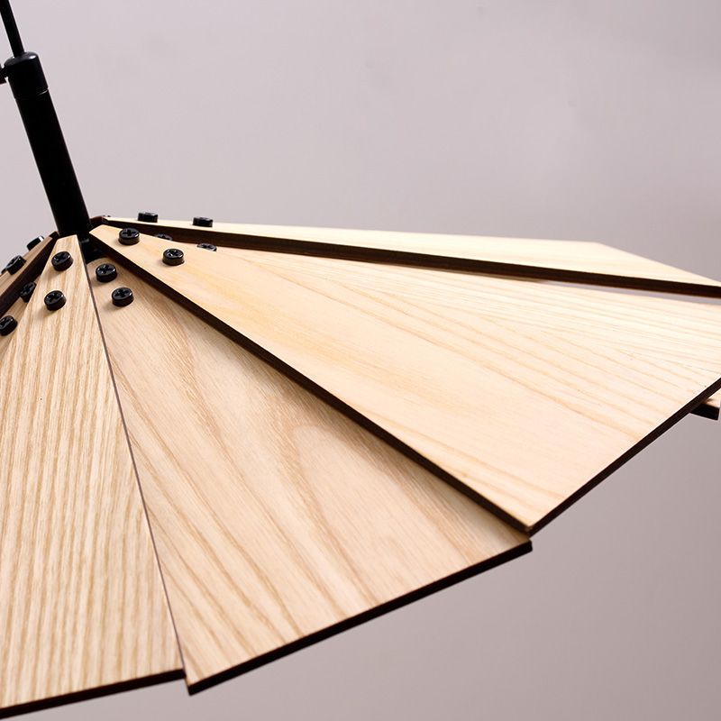 1-licht houten hangende lamp naar beneden verlichting eenvoudige kegelvorm hanger verlichtingsarmatuur